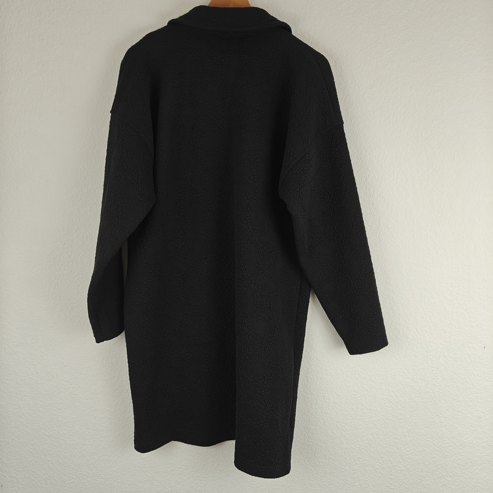 Uncle Frank Nwot Textured Long Sleeve Geometric Printed Mini V-neck Mini Dress M - Picture 8 of 11